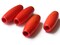 4 2-Inch Long Red Wood Tube Beads Vintage Wooden Large Hole Macrame Beads bR1